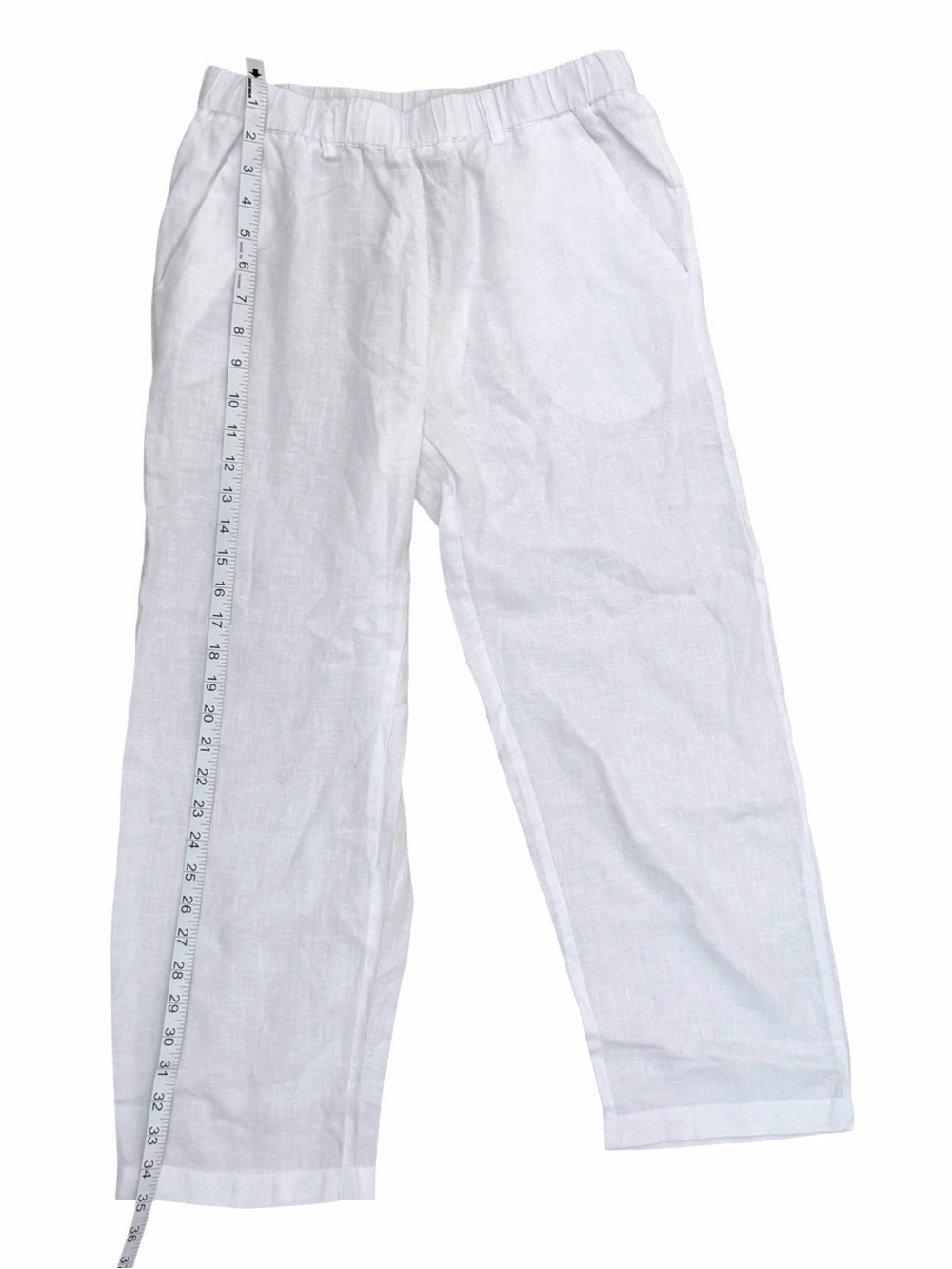 Quince NWT 100% European Linen Pants White Small - Picture 11 of 12